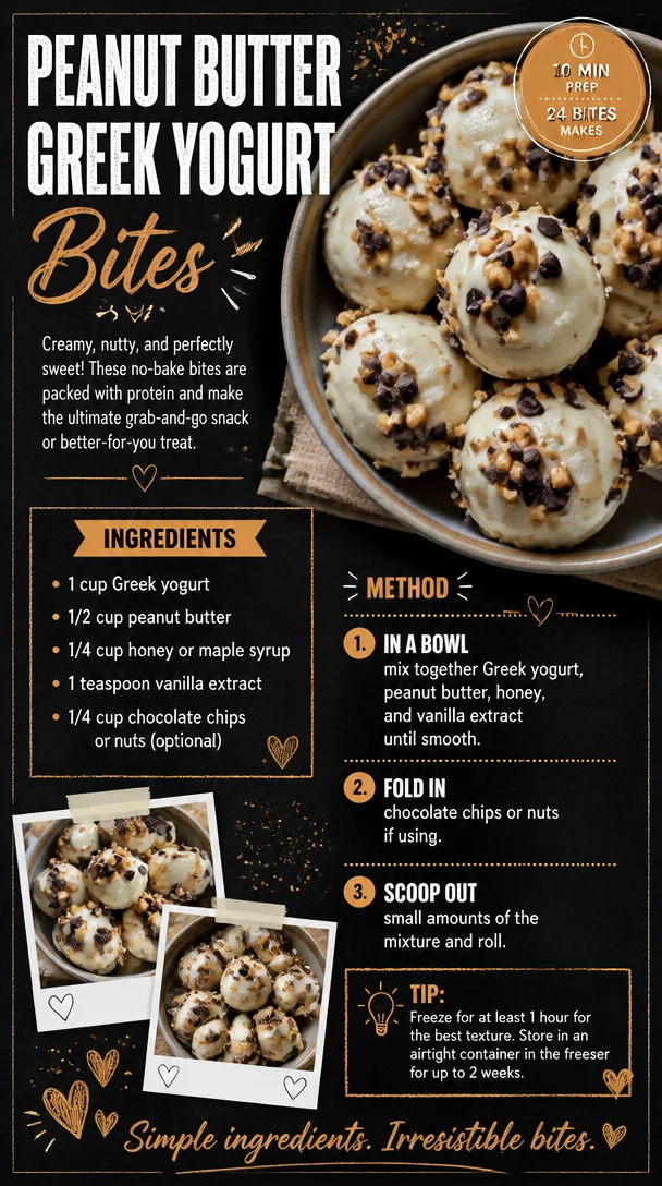 Peanut Butter Greek Yogurt Bites