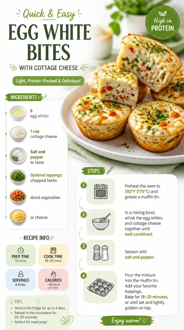 Quick and Easy Egg White Bites with Cottage Cheese