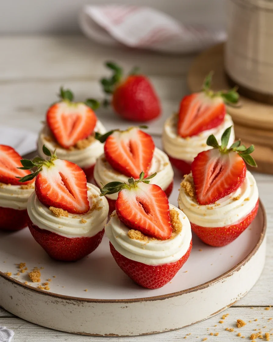 Sweet and Simple Cheesecake Deviled Strawberries You’ll Love