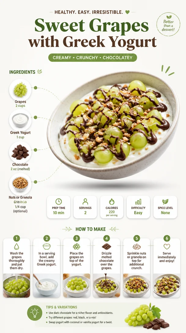Sweet Grapes with Greek Yogurt