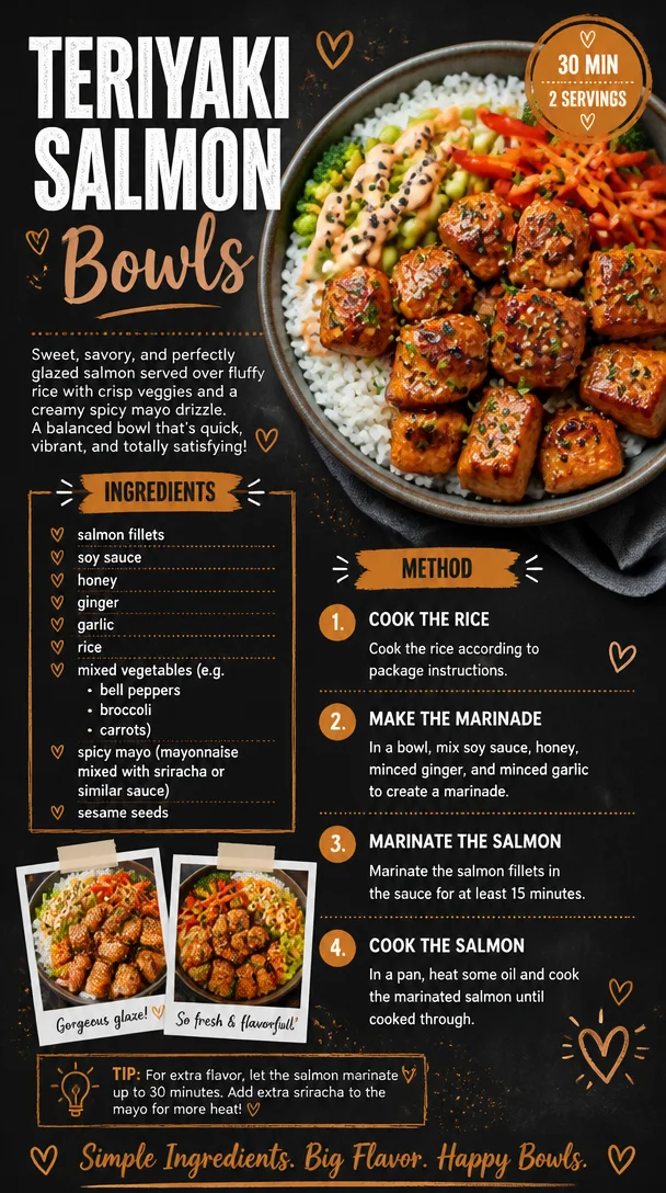 Teriyaki Salmon Bowls